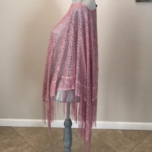 Pink Metallic Shawl NWOT - Picture 4 of 8